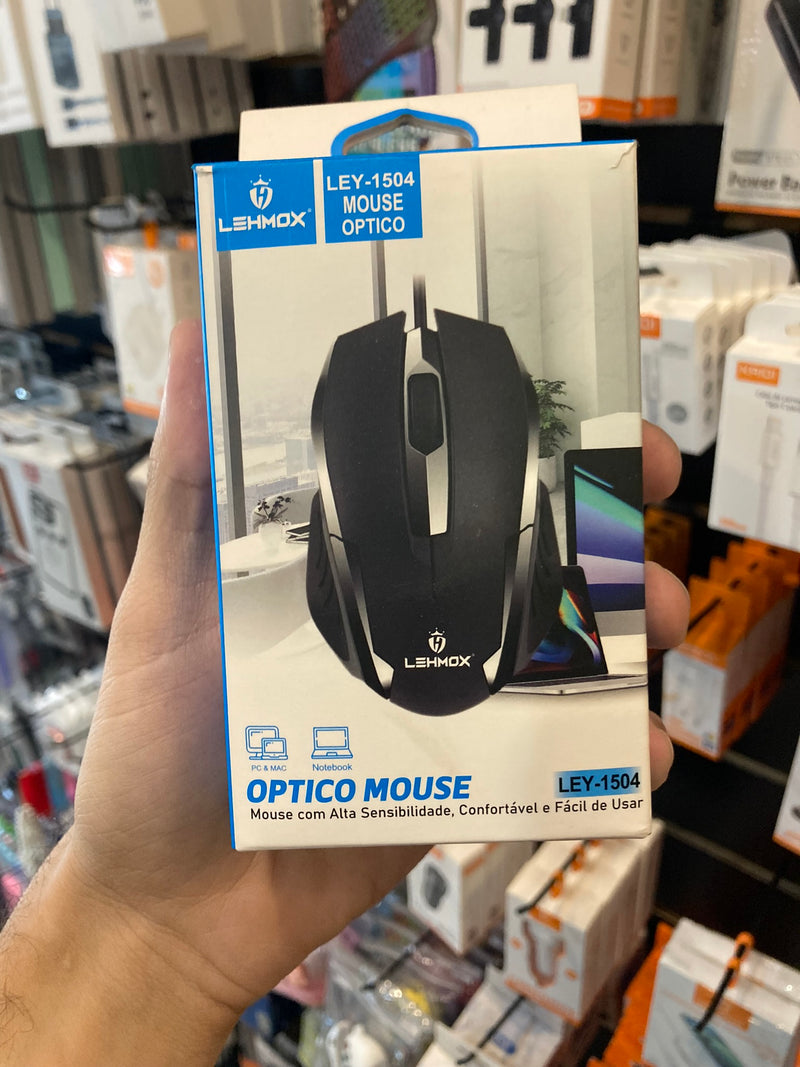 Mouse Óptico com Fio - LEHMOX