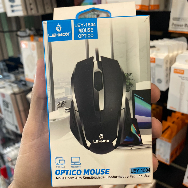 Mouse Óptico com Fio - LEHMOX