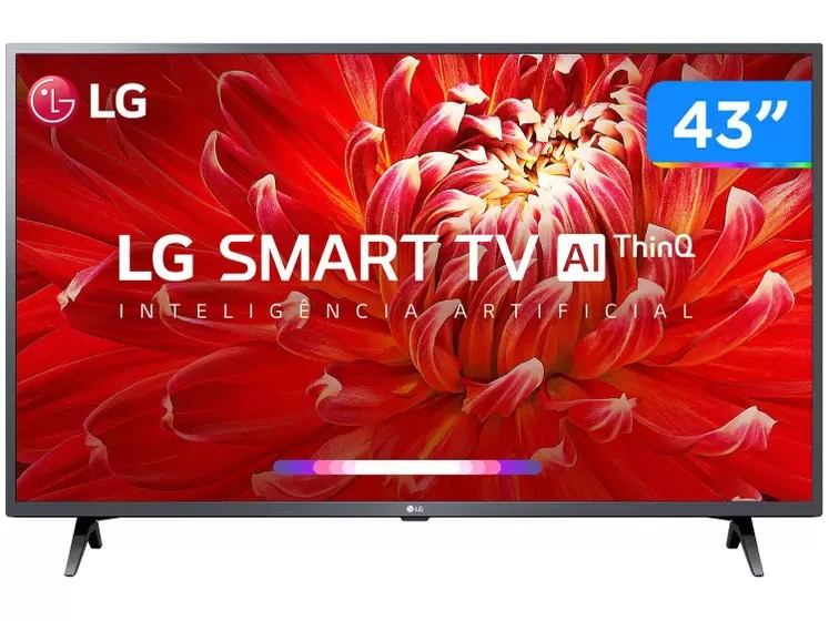 Smart TV 43” Full HD LED LG 60Hz - Wi-Fi Bluetooth HDR 3 HDMI 2 USB